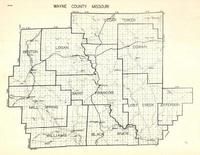 Wayne County, Benton, Logan, Cedar Creek, Cowan, Mill Spring, Saint Francois, Lost Creek, Missouri State Atlas 1940c